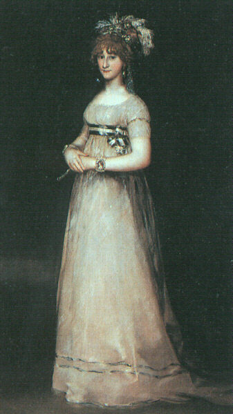 Mara Luisa de Borbn, Goya 1800. Cuadro atribuido anteriormente a su hermana la condesa de Chinchn